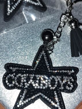 Dallas Cowboys Rhinestone Keychain/ Bag Charm